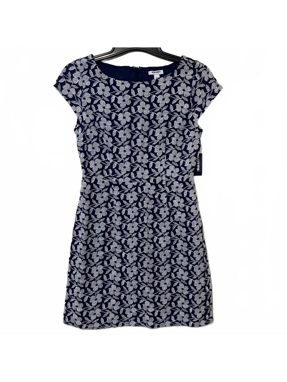 Old Navy Blue Floral Romantic Cottagecore Classic Feminine Dress Size 4-New